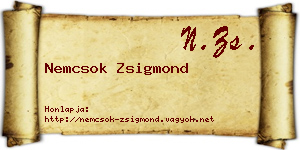 Nemcsok Zsigmond névjegykártya