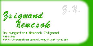 zsigmond nemcsok business card